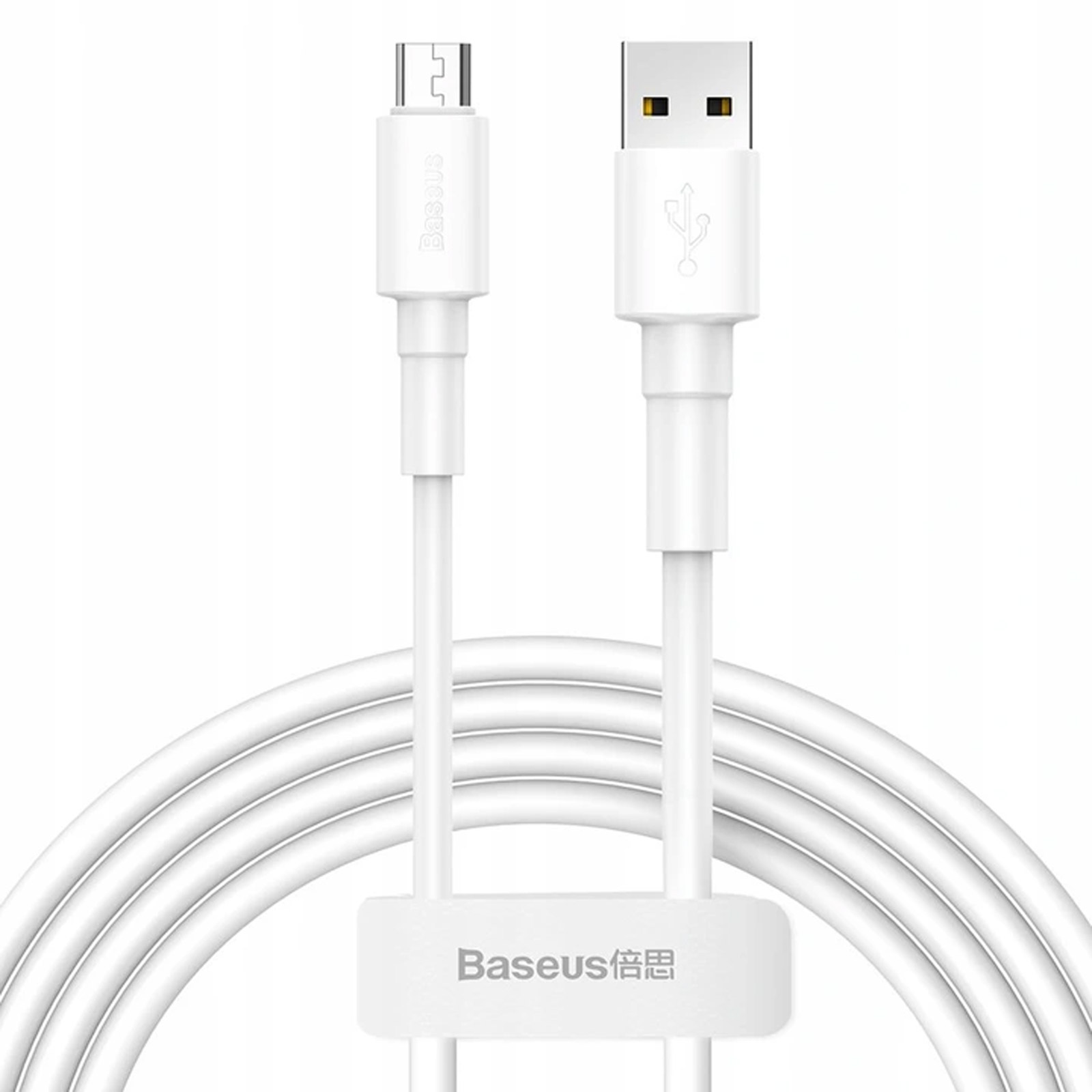 Кабель BASEUS Mini White Micro USB, 2.4A, длина 1 метр, цвет белый Кабель BASEUS Mini White Micro USB, 2.4A, длина 1 метр, цвет белый