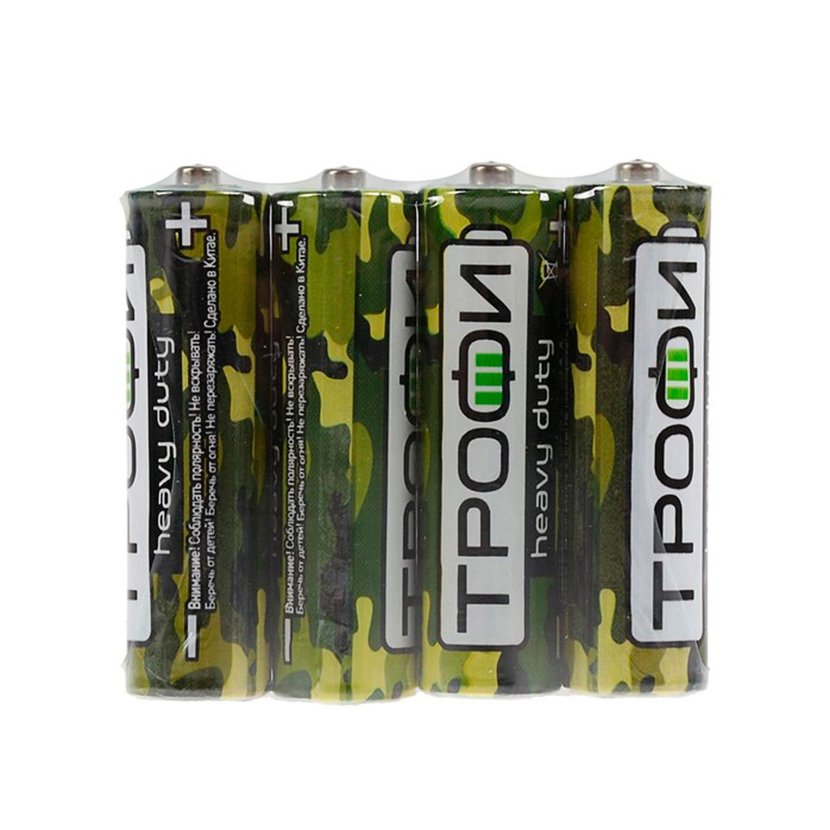 Батарейка солевая Трофи Classic R03 AAA Shrink 4 Heavy Duty, 1.5V