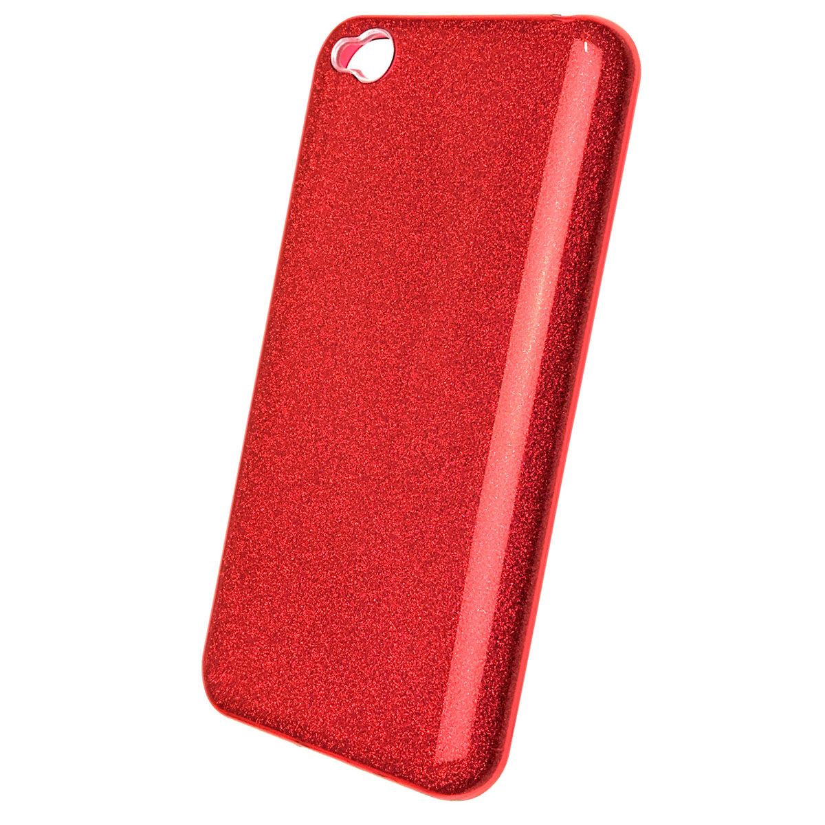 Чехол накладка Shine для XIAOMI Redmi GO, силикон, блестки, цвет красный
