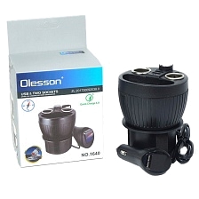 OLESSON 1640 Автомобильный разветвитель в подстаканник 120W 12/24V на 2 выхода + 2 USB входа на 5V-1200mA и на скоростную зарядку Qualcom Quick Charge 3.0, с LCD индикацией на штекере прикуривателя ZL:2017300920038.0, цвет черный. OLESSON 1640 Автомобильный разветвитель в подстаканник 120W 12/24V на 2 выхода + 2 USB входа на 5V-1200mA и на скоростную зарядку Qualcom Quick Charge 3.0, с LCD индикацией на штекере прикуривателя ZL:2017300920038.0, цвет черный.