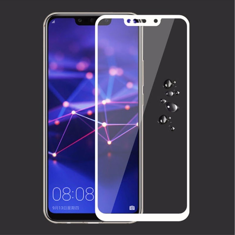 Защитное стекло "5D" GLASS FULL GLUE для HUAWEI Mate 10 Lite, цвет канта черный.