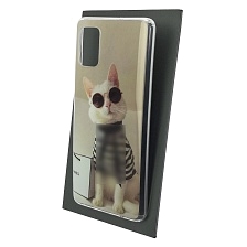 Чехол накладка Vinil для SAMSUNG Galaxy A51 (SM-A515), силикон, рисунок Cat, цвет серый Чехол накладка Vinil для SAMSUNG Galaxy A51 (SM-A515), силикон, рисунок Cat, цвет серый