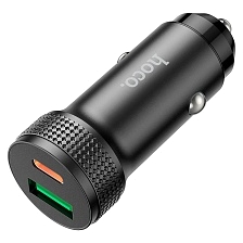 АЗУ (Автомобильное зарядное устройство) HOCO Z49B Level, 38W, 1 USB Type C, 1 USB, PD20W, QC3.0, цвет черный