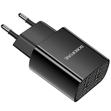 СЗУ (Сетевое зарядное устройство) BOROFONE BA53A Powerway, 2.1A, 2 USB, цвет черный СЗУ (Сетевое зарядное устройство) BOROFONE BA53A Powerway, 2.1A, 2 USB, цвет черный