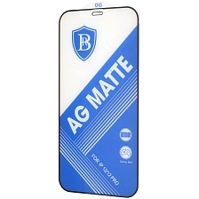 Защитное стекло AG Matte Finish для APPLE iPhone 12, iPhone 12 Pro, матовое, цвет окантовки черный