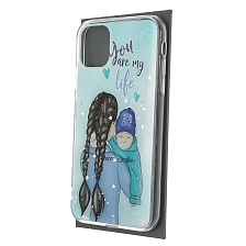 Чехол накладка Vinil для APPLE iPhone 11, силикон, блестки, глянцевый, рисунок You are my life Чехол накладка Vinil для APPLE iPhone 11, силикон, блестки, глянцевый, рисунок You are my life