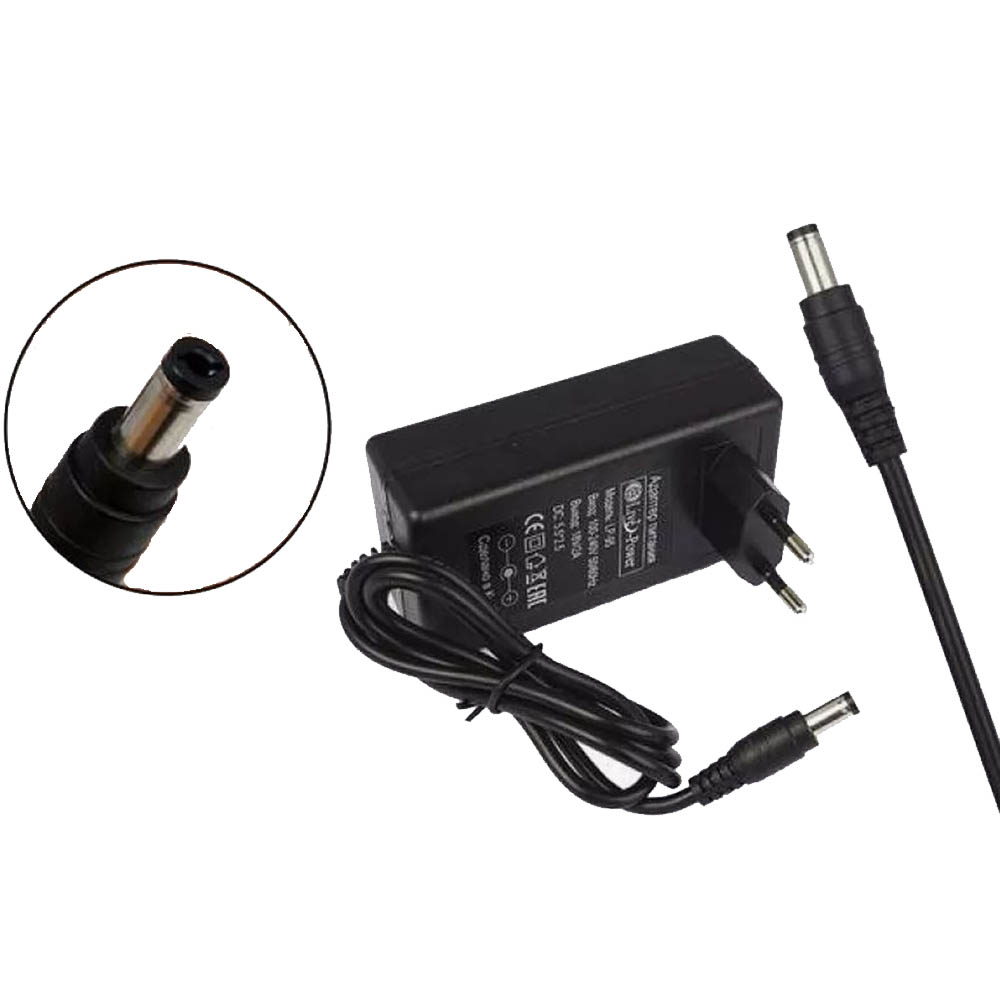 Блок питания Live Power LP49, 17V-2A, 5.5*2.5, длина 1 метр, цвет черный