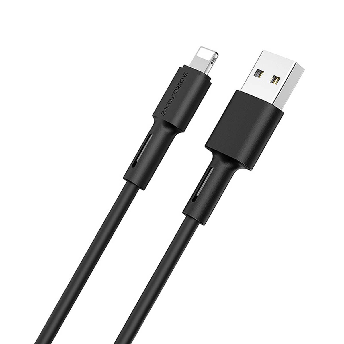 Кабель BOROFONE BX31 Soft Silicone Lightning 8 pin, длина 1 метр, цвет черный