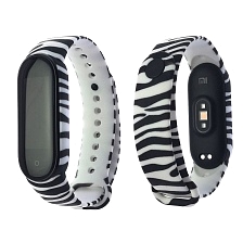 Сменный ремешок для фитнес браслета, смарт часов XIAOMI Mi Band 5, рисунок Зебра. Сменный ремешок для фитнес браслета, смарт часов XIAOMI Mi Band 5, рисунок Зебра.