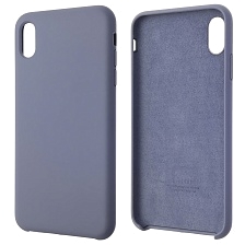Чехол накладка Silicon Case для APPLE iPhone XS MAX, силикон, бархат, цвет серо сиреневый Чехол накладка Silicon Case для APPLE iPhone XS MAX, силикон, бархат, цвет серо сиреневый