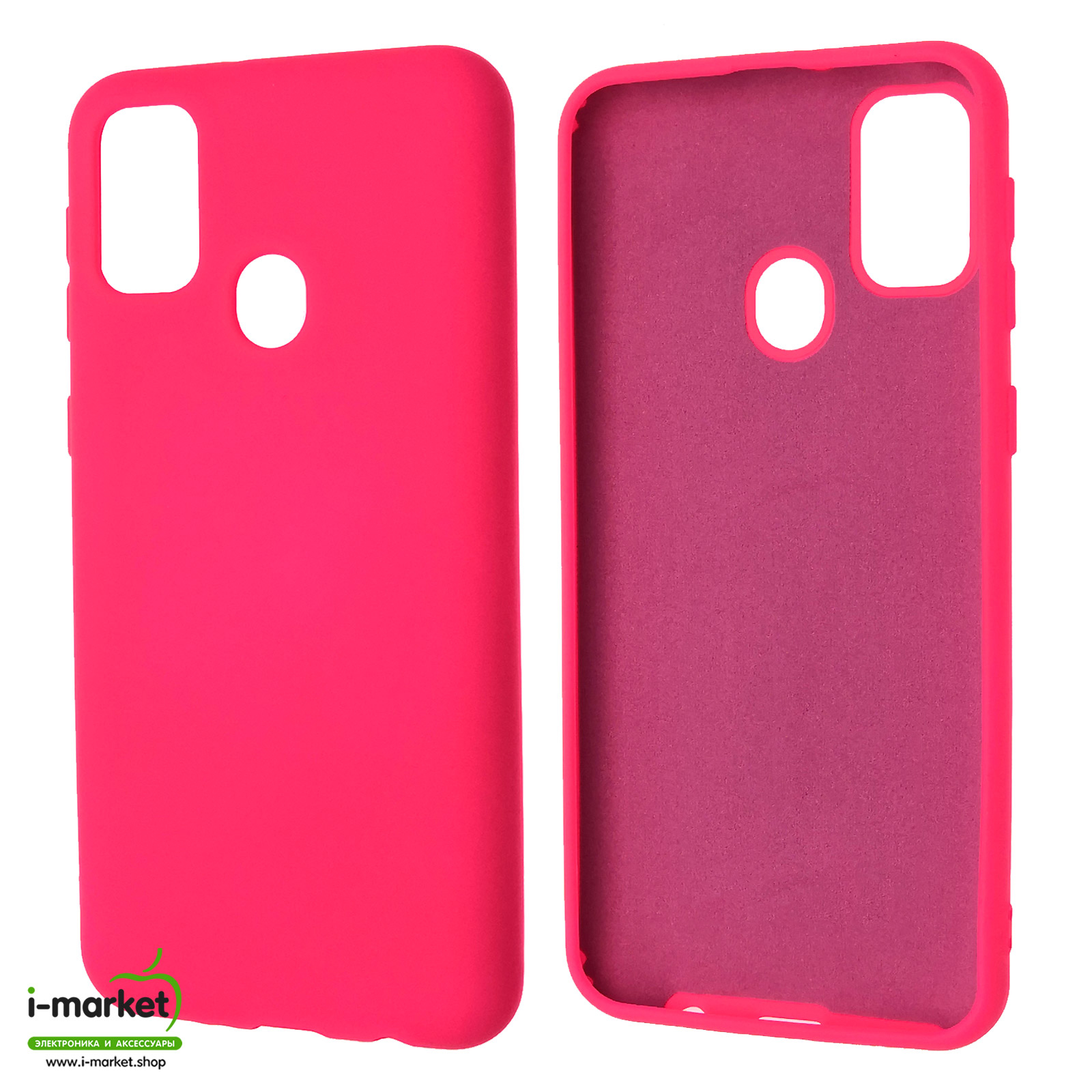 Чехол накладка Silicon Cover для SAMSUNG Galaxy M30s (SM-M307F), M21 (SM-M215), силикон, бархат, цвет малиновый Чехол накладка Silicon Cover для SAMSUNG Galaxy M30s (SM-M307F), M21 (SM-M215), силикон, бархат, цвет малиновый