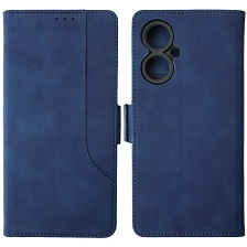 Чехол книжка NICE для TECNO Camon 19, Camon 19 Pro, экокожа, визитница, цвет темно синий Чехол книжка NICE для TECNO Camon 19, Camon 19 Pro, экокожа, визитница, цвет темно синий
