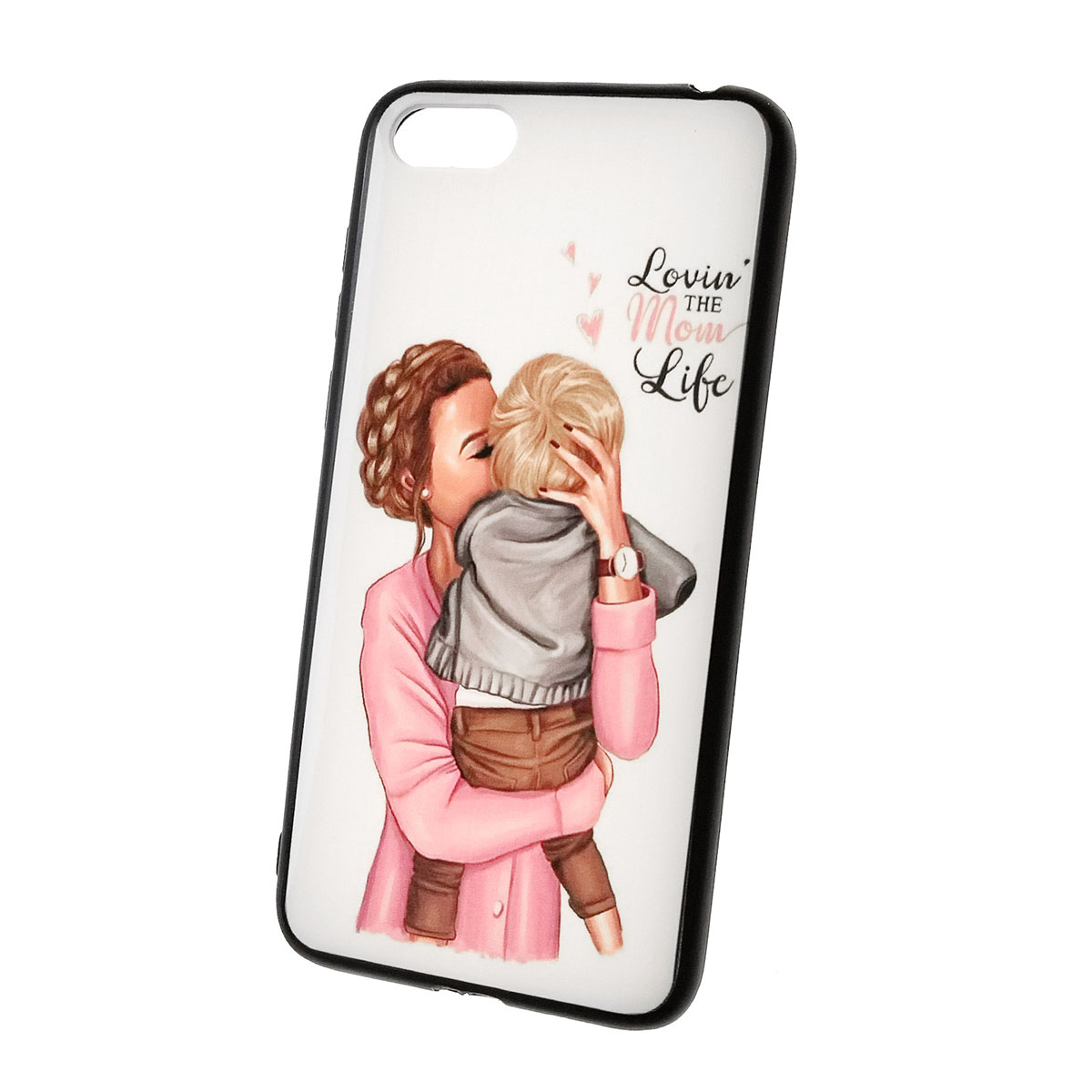 Чехол накладка для HUAWEI HONOR 7A, Y5 2018, Y5 PRIME, силикон, рисунок LOVIN THE MOM LOVE.