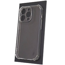 Чехол накладка для APPLE iPhone 15 Pro (6.1"), защита камеры, усиленные края, силикон, прозрачный Чехол накладка для APPLE iPhone 15 Pro (6.1"), защита камеры, усиленные края, силикон, прозрачный