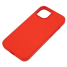 Чехол накладка Silicon Case для APPLE iPhone 14 (6.1"), силикон, бархат, цвет красный