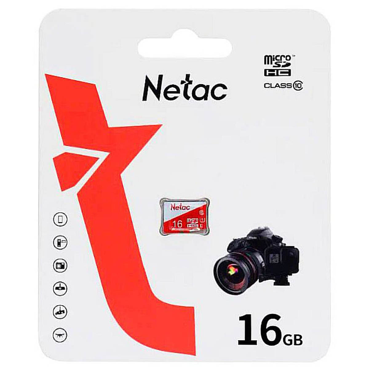 Карта памяти MicroSDHC 16GB NETAC P500 Eco Class 10 (NT02P500ECO-016G-S), без адаптера