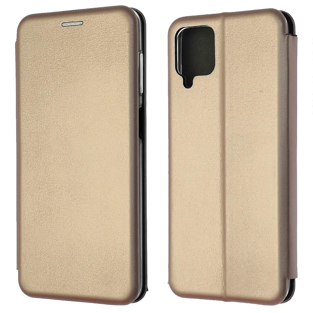 Чехол книжка STYLISH для SAMSUNG Galaxy A12 (SM-A125), M12 (SM-M127F), экокожа, визитница, цвет розовое золото