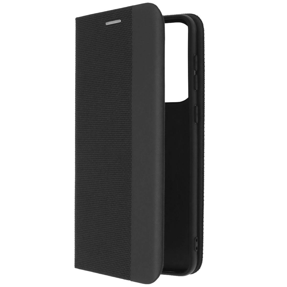 Чехол книжка MESH для SAMSUNG Galaxy A33 5G (SM-A336B), текстиль, силикон, бархат, визитница, цвет черный Чехол книжка MESH для SAMSUNG Galaxy A33 5G (SM-A336B), текстиль, силикон, бархат, визитница, цвет черный