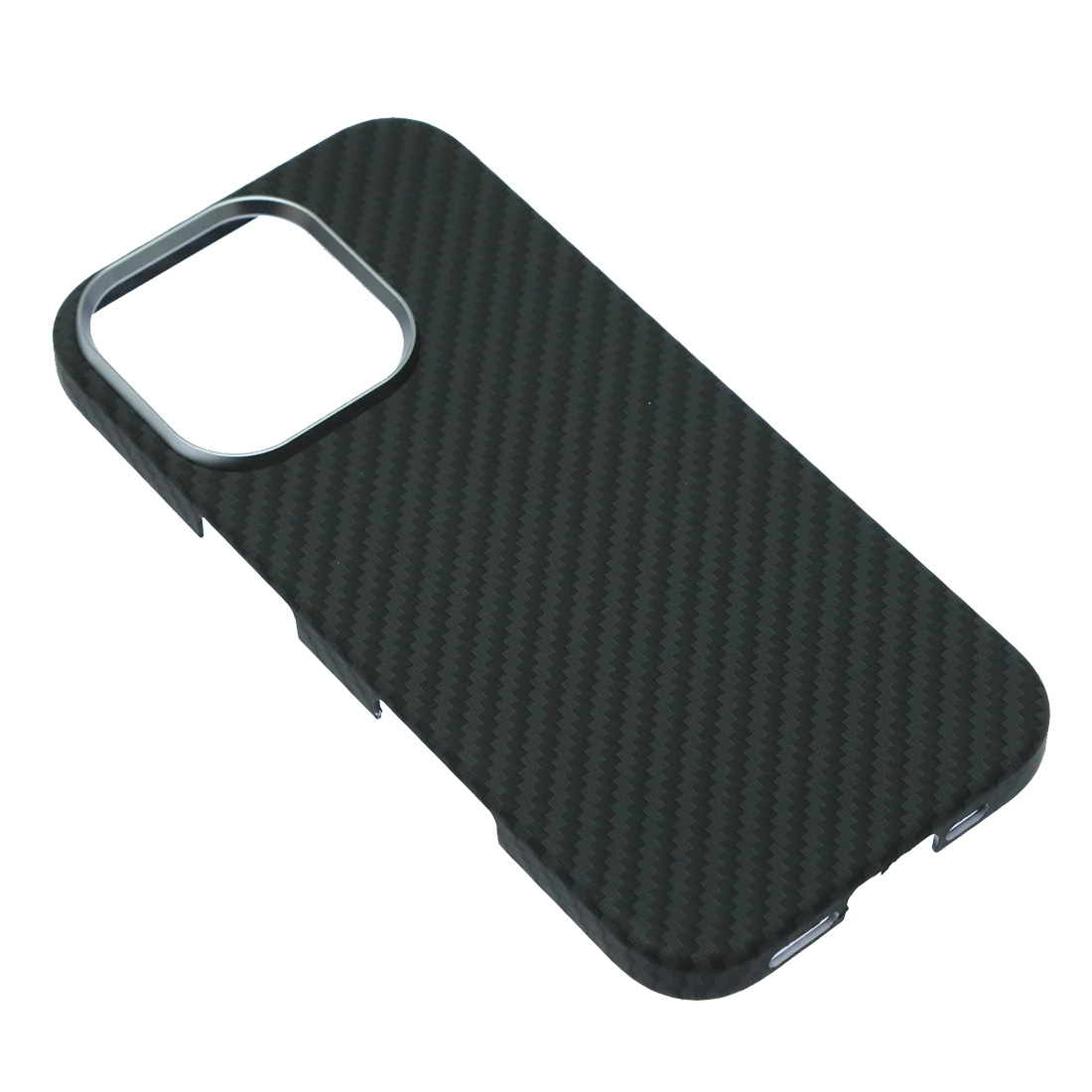 Чехол накладка KNIT с поддержкой MagSafe для APPLE iPhone 16 Pro, карбон, цвет черный