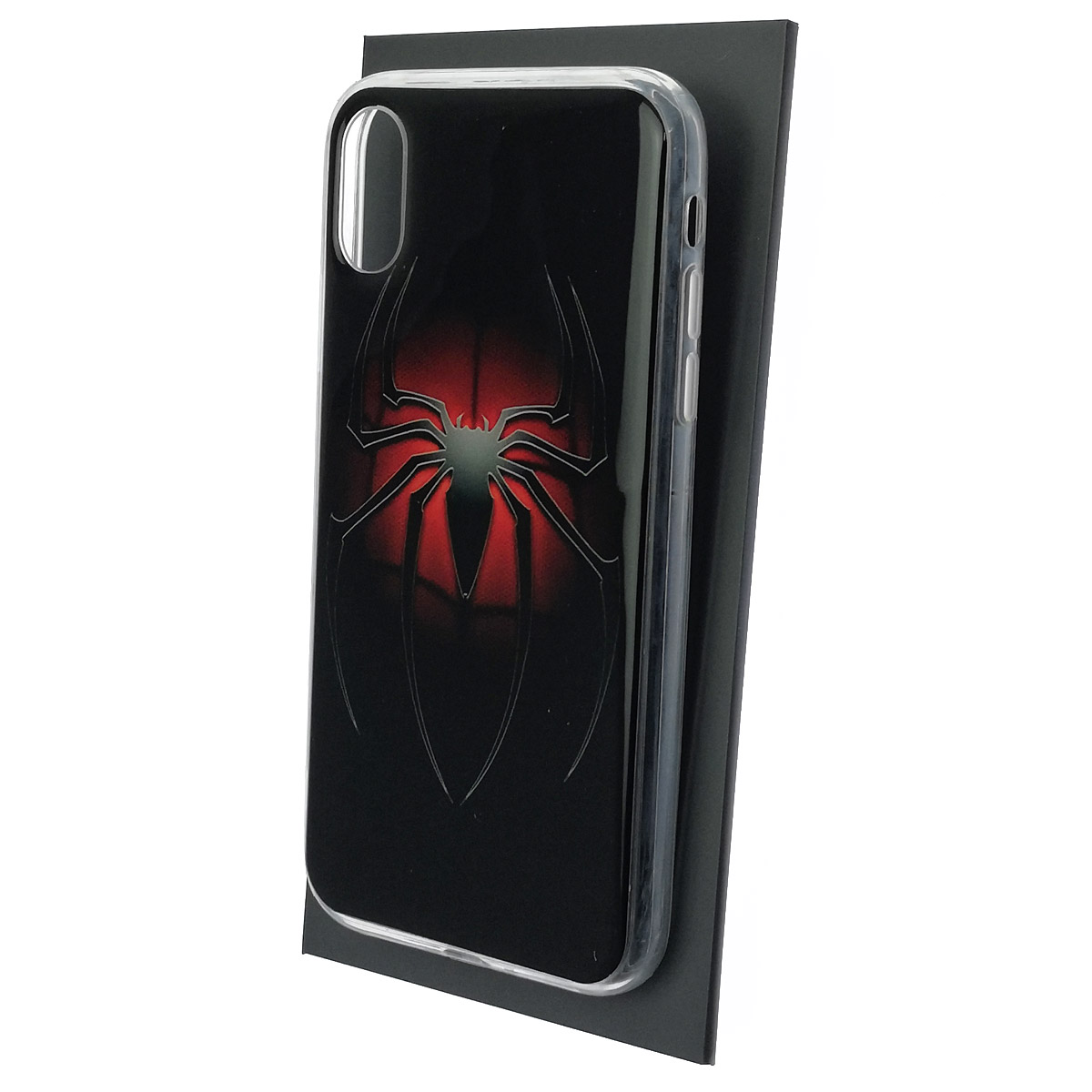 Чехол накладка для APPLE iPhone XR, силикон, глянцевый, рисунок Черный паук Чехол накладка для APPLE iPhone XR, силикон, глянцевый, рисунок Черный паук