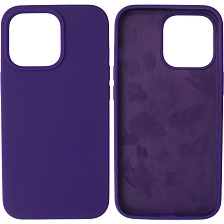 Чехол накладка Silicon Case для APPLE iPhone 13 Pro (6.1), силикон, бархат, цвет индиго