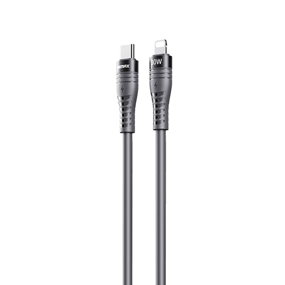 Кабель REMAX RC-C150 USB Type C на Lightning 8 pin, 30W, длина 1.2 метра, цвет серый Кабель REMAX RC-C150 USB Type C на Lightning 8 pin, 30W, длина 1.2 метра, цвет серый