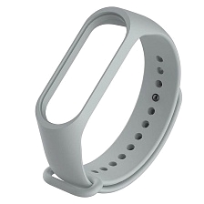 Ремешок на запястье, браслет для XIAOMI Mi Band 3, 4, силикон, цвет серый Ремешок на запястье, браслет для XIAOMI Mi Band 3, 4, силикон, цвет серый