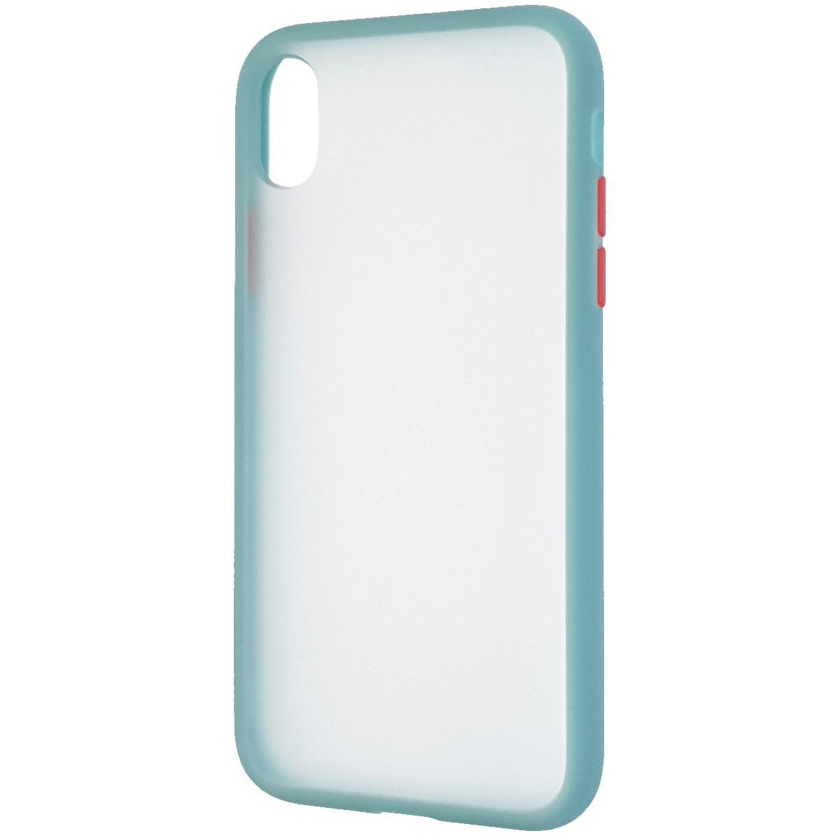 Чехол накладка SKIN SHELL для APPLE iPhone XR, силикон, пластик, цвет окантовки бирюзовый