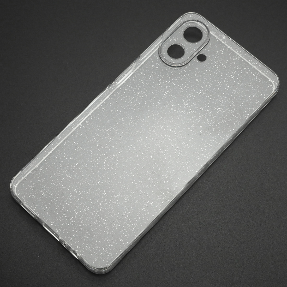 Чехол накладка STARDUST (Clear Case) для SAMSUNG GALAXY A07, защита камеры, с блестками, прозрачный