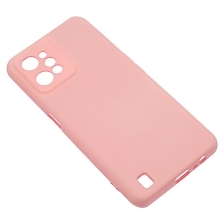 Чехол накладка Silicon Cover для Realme C31, силикон, бархат, цвет розовый