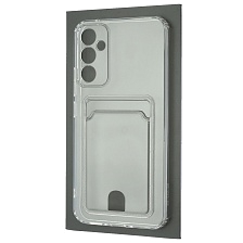 Чехол накладка CARD CASE для SAMSUNG Galaxy A34 5G, силикон, отдел для карт, цвет прозрачный Чехол накладка CARD CASE для SAMSUNG Galaxy A34 5G, силикон, отдел для карт, цвет прозрачный