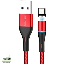 Магнитный кабель BOROFONE BU16 Magnetic, 3A, USB Type C, кабель 1.2 метра, цвет красный Магнитный кабель BOROFONE BU16 Magnetic, 3A, USB Type C, кабель 1.2 метра, цвет красный