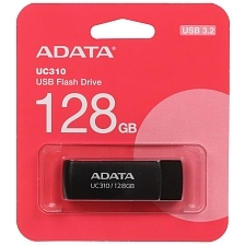 Память USB Flash A-Data UC310 [Type-A, 3.2 Gen 1, 128 Gb, пластик], цвет черный
