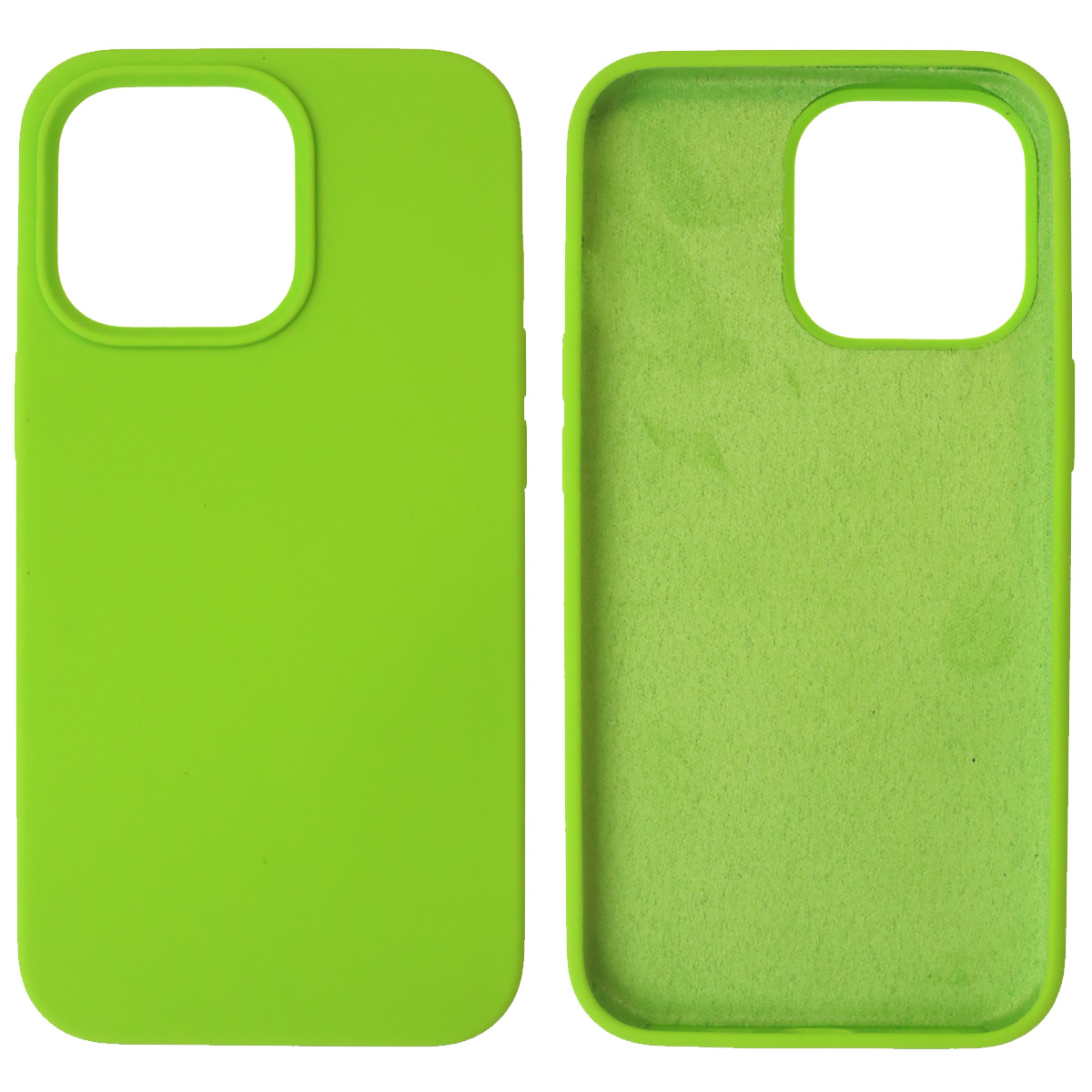 Чехол накладка Silicon Case для APPLE iPhone 13 Pro (6.1), силикон, бархат, цвет ярко зеленый Чехол накладка Silicon Case для APPLE iPhone 13 Pro (6.1), силикон, бархат, цвет ярко зеленый