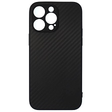 Чехол накладка для APPLE iPhone 14 Pro Max (6.7"), силикон, карбон, цвет черный Чехол накладка для APPLE iPhone 14 Pro Max (6.7"), силикон, карбон, цвет черный