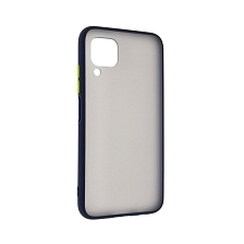 Чехол накладка SKIN SHELL для HUAWEI P40 Lite, Nova 6 SE, Nova 7i, пластик, силикон, цвет окантовки темно синий. Чехол накладка SKIN SHELL для HUAWEI P40 Lite, Nova 6 SE, Nova 7i, пластик, силикон, цвет окантовки темно синий.