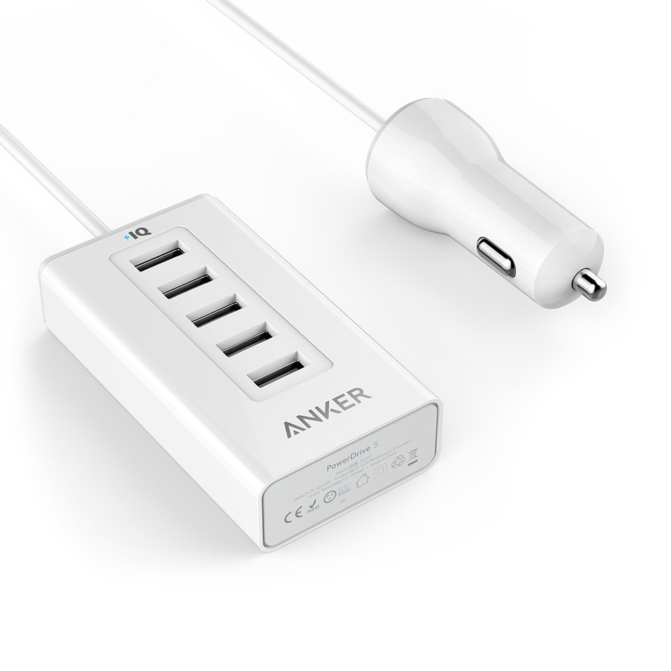 AЗУ Anker 5 USB 50W бел. Anker A2311021.