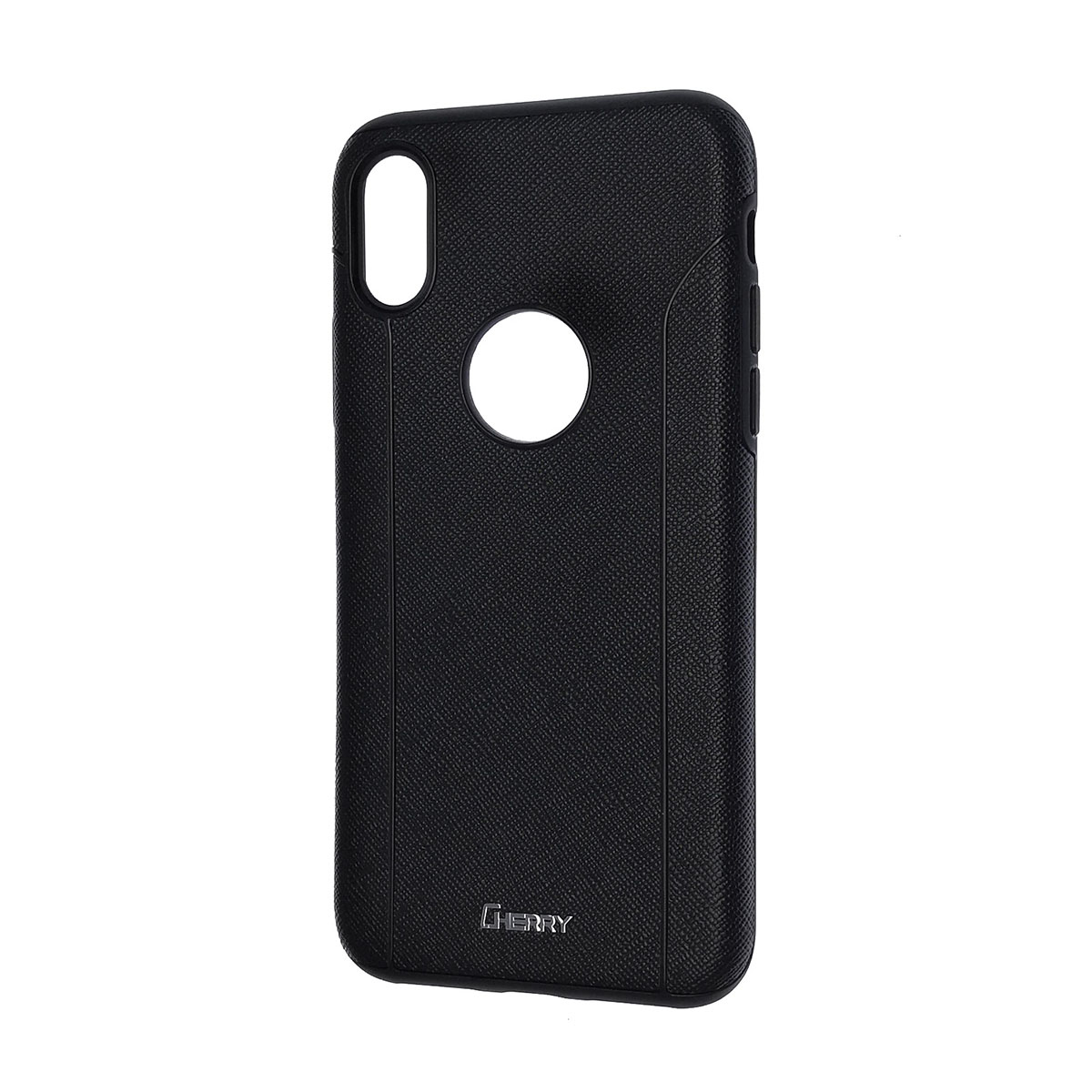 Чехол накладка Cherry II для APPLE iPhone X, силикон, цвет черный.