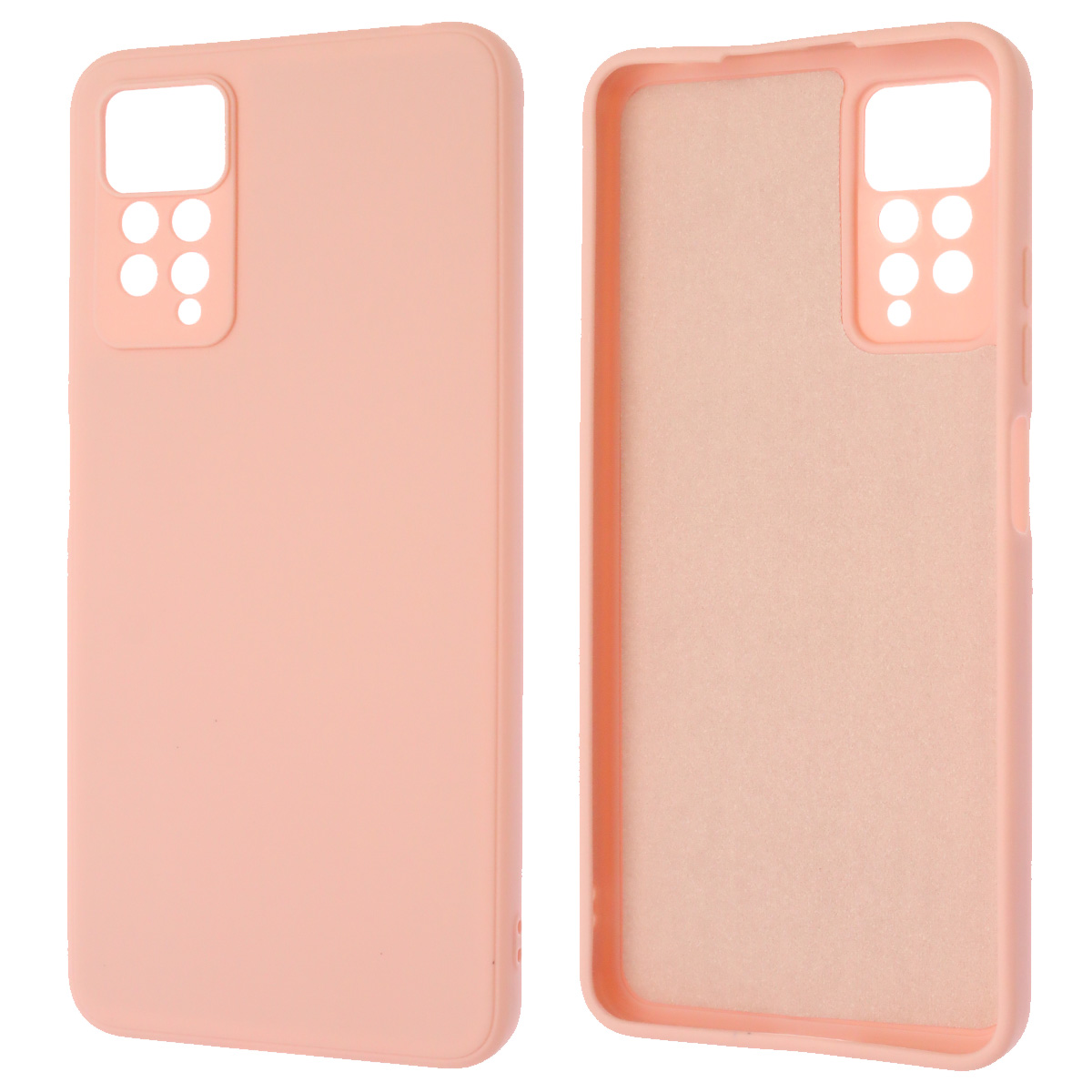 Чехол накладка для XIAOMI Redmi Note 11 Pro, Redmi Note 11 Pro 5G, силикон, бархат, цвет розовый песок