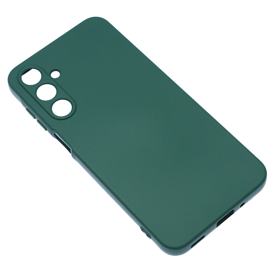 Чехол накладка Silicone Cover для SAMSUNG Galaxy A16 4G, защита камеры, силикон, бархат, цвет темно зеленый