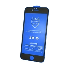 Защитное стекло 10D для APPLE iPhone 6, 6G, 6S, цвет окантовки черный.
