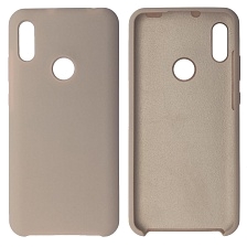 Чехол накладка Silicon Cover для HUAWEI Honor 8A, Y6 2019, силикон, бархат, цвет серо розовый Чехол накладка Silicon Cover для HUAWEI Honor 8A, Y6 2019, силикон, бархат, цвет серо розовый