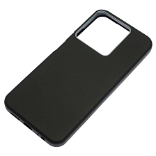 Чехол накладка VICTORIA для XIAOMI Redmi 15C, POCO C85, силикон, пластик, текстура кожи, бархат, цвет черный