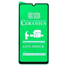 Защитное стекло 9D Ceramics для SAMSUNG Galaxy A31, A32 4G, A22, M32, M22, F22, цвет окантовки черный