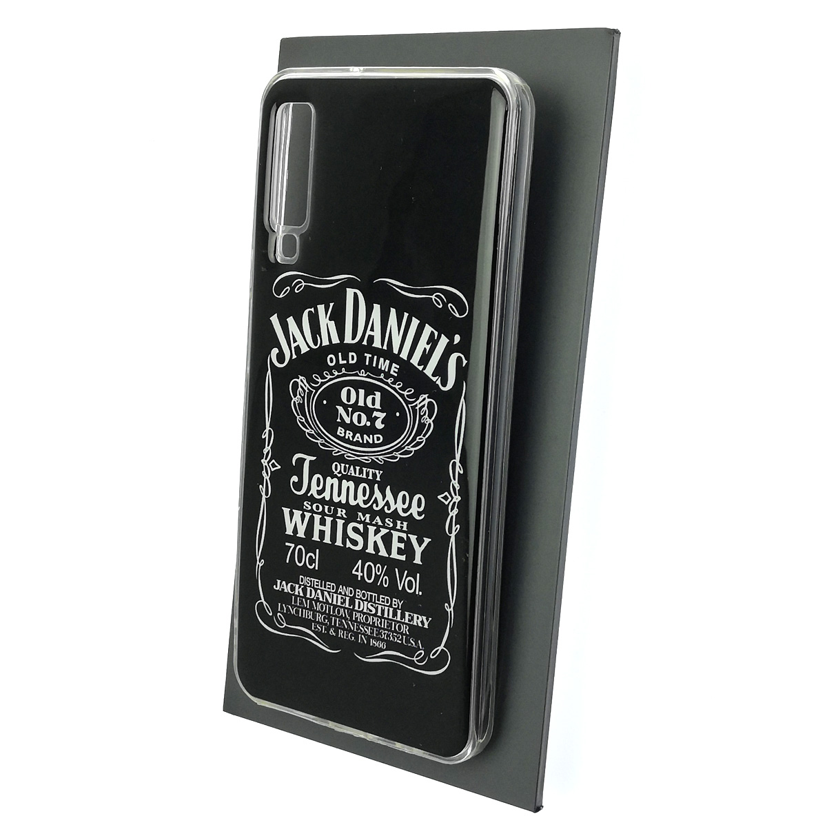 Чехол накладка для SAMSUNG Galaxy A7 2018 (SM-A750), силикон, глянцевый, рисунок Jack Daniels Чехол накладка для SAMSUNG Galaxy A7 2018 (SM-A750), силикон, глянцевый, рисунок Jack Daniels