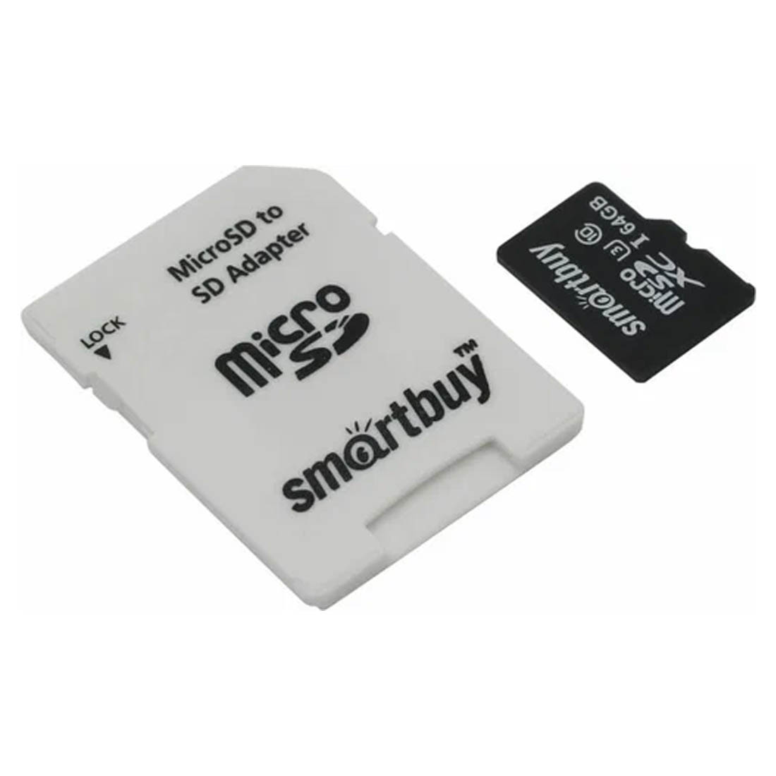 Карта памяти SMARTBUY MicroSDXC 64GB, Class 10 Pro UHS-I U3, 95 Mb/s, c адаптером Карта памяти SMARTBUY MicroSDXC 64GB, Class 10 Pro UHS-I U3, 95 Mb/s, c адаптером