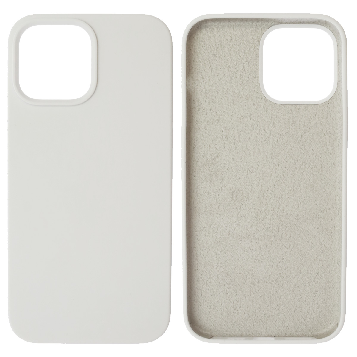 Чехол накладка Silicon Case для APPLE iPhone 13 Pro Max (6.7), силикон, бархат, цвет белый Чехол накладка Silicon Case для APPLE iPhone 13 Pro Max (6.7), силикон, бархат, цвет белый