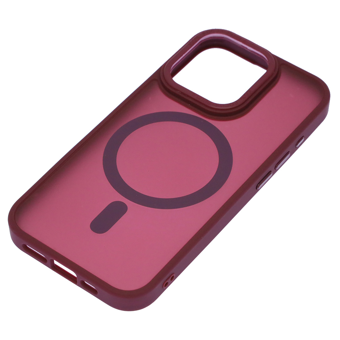 Чехол накладка Camelia с поддержкой MagSafe для APPLE iPhone 15 Pro, силикон, матовый, цвет бордовый Чехол накладка Camelia с поддержкой MagSafe для APPLE iPhone 15 Pro, силикон, матовый, цвет бордовый