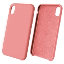 Чехол накладка Silicon Case для APPLE iPhone XR, силикон, бархат, цвет светло розовый. Чехол накладка Silicon Case для APPLE iPhone XR, силикон, бархат, цвет светло розовый.