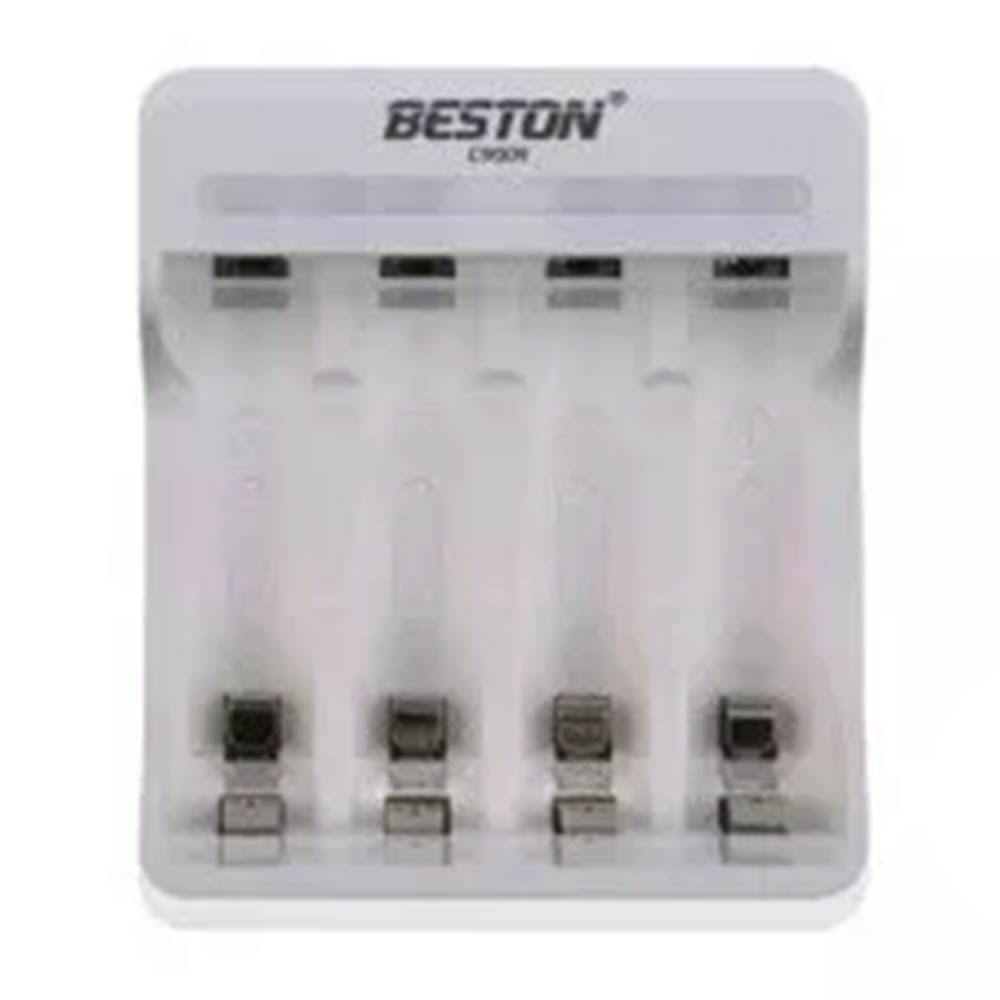 Зарядное устройство BESTON C9009, для аккумуляторов AAAx4, AAx4, с индикацией заряда, цвет белый